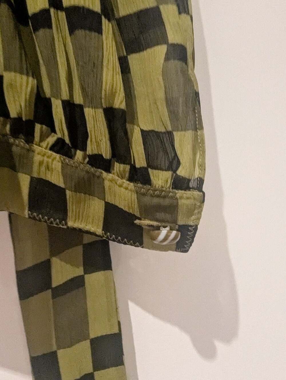 Marni Checkerboard Silk Georgette Sleeveless Bow Blouse - Picture 5 of 10